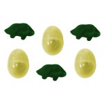 Dinosaurus ktorý znáša vajíčka na baterky zelený